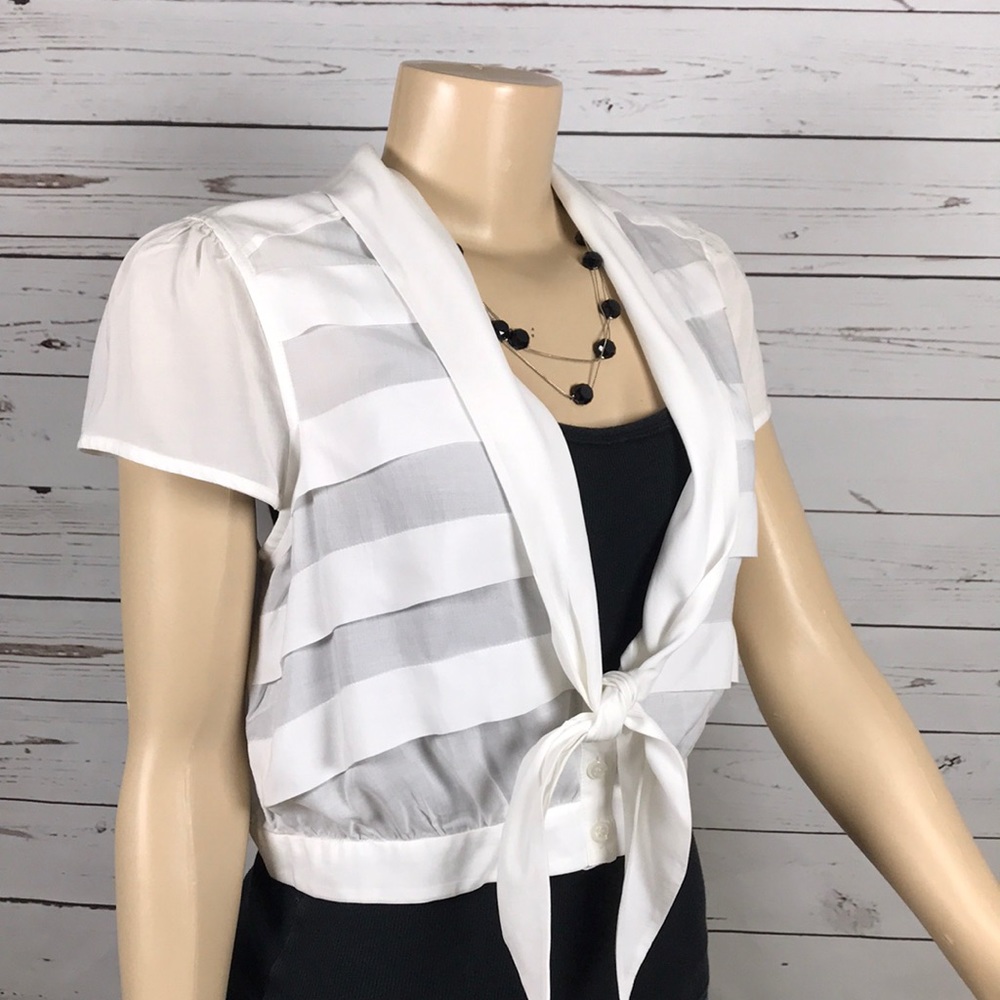 NWT BCBGeneration white rayon layering top size M